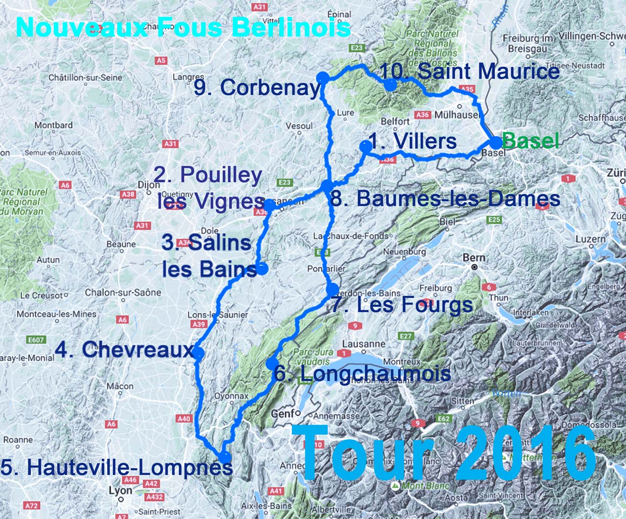 Übersicht NFB-Tour 2016