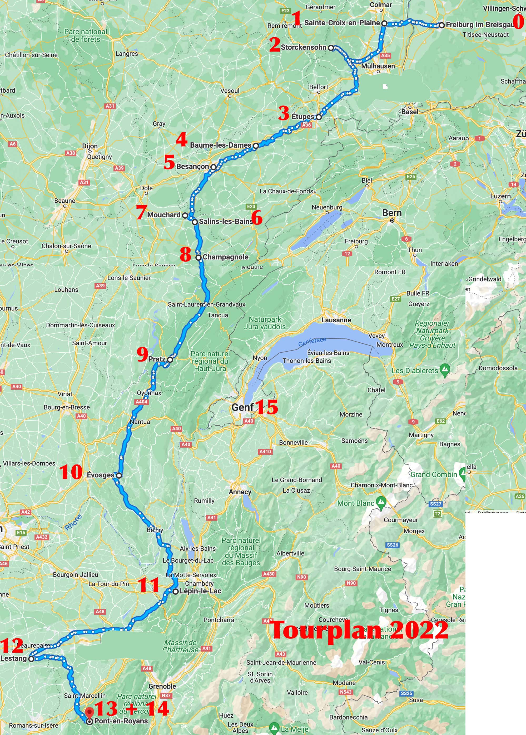 geplante Strecke 2022