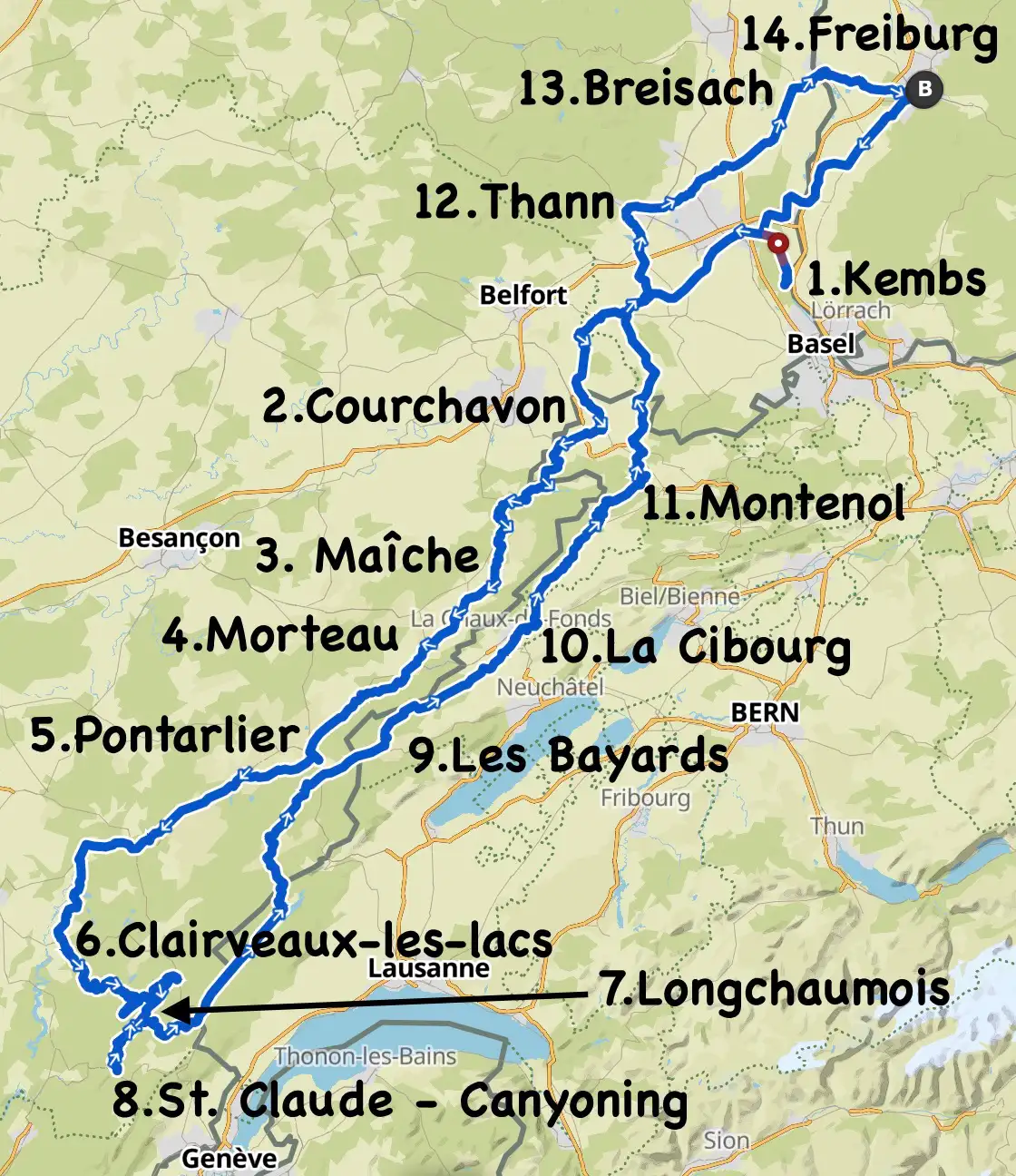 geplante Strecke 2023