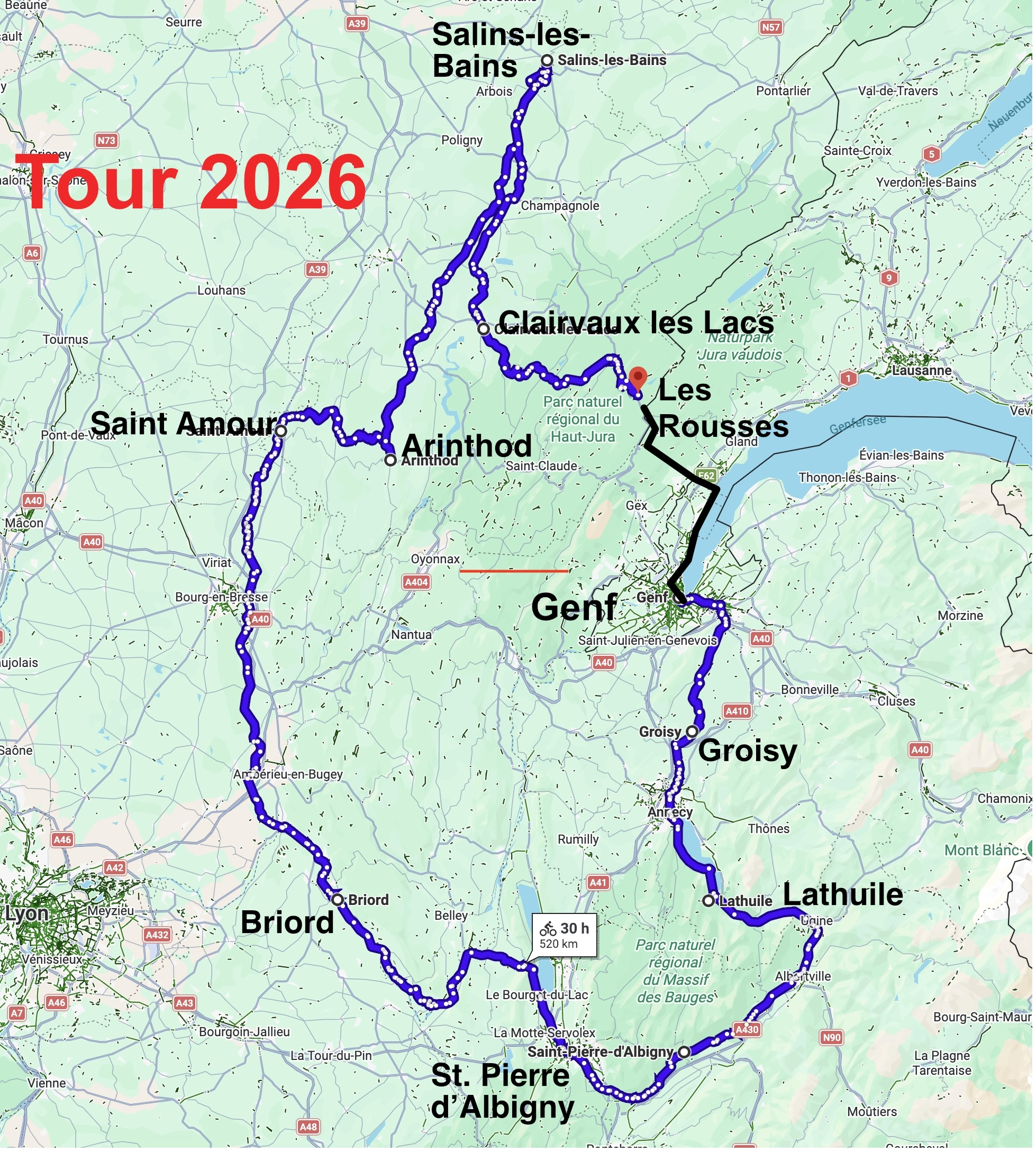 geplante Strecke 2026